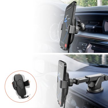 Support pour voiture avec recharge sans-fil 15W