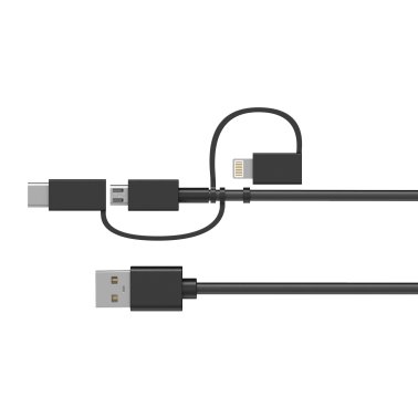 Batterie portative 5K avec câble 3en1