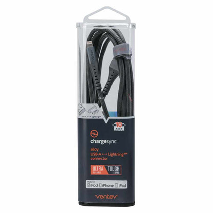 Ventev - Charge / Sync Alloy Lightning Câble 10ft Acier Gris