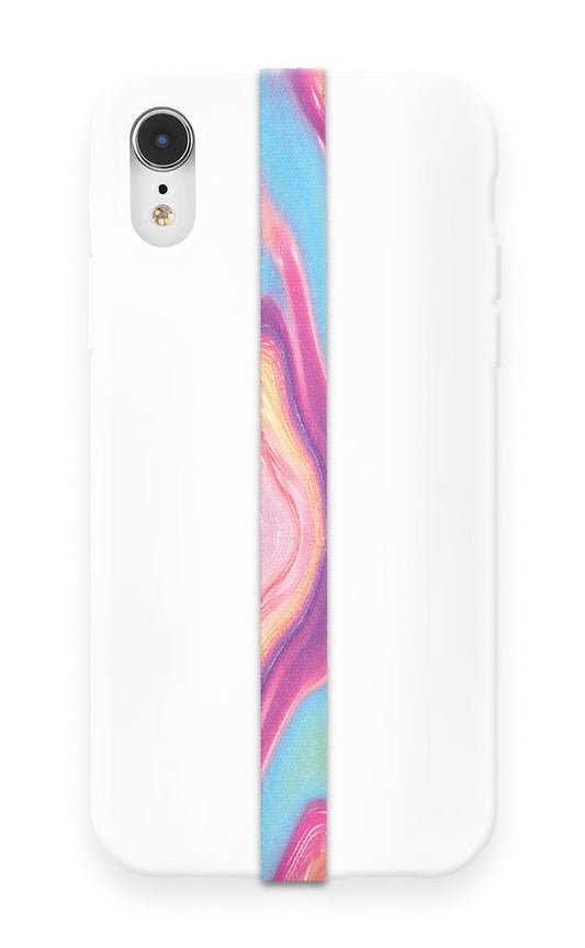 PHONE LOOPS PINK WATER MARBLE